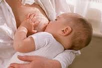 Breastfeeding newborn baby